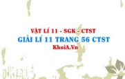 Giải Vật lí 11 trang 56 Chân trời Sáng tạo